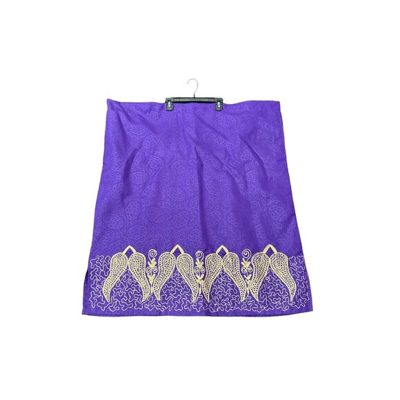 Rainbow Brand Purple Embroidered African Dashiki Dress Skirt Set - Picture 2 of 12